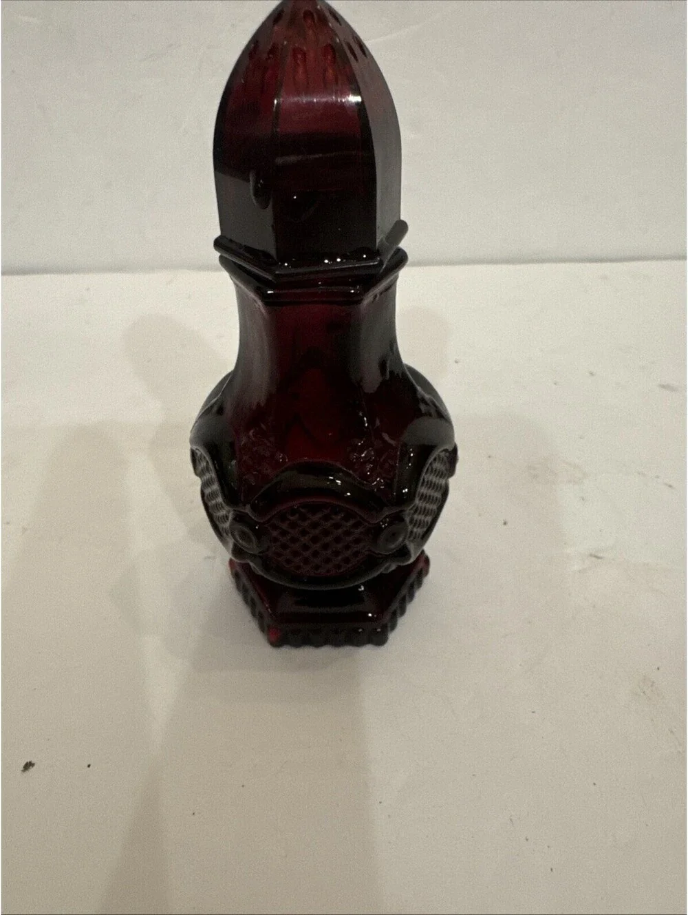 Vintage Avon Cape Cod Ruby Red Salt Shaker 4 1/2” Collectible Kitchen